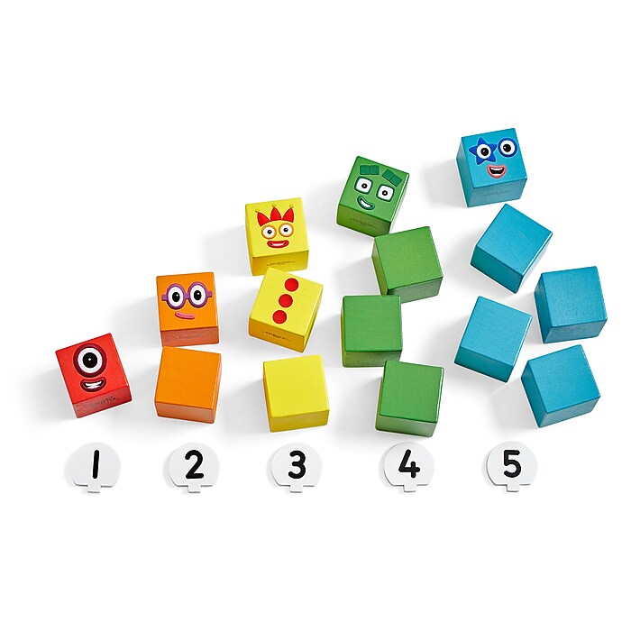 hand2mind Numberblocks One to Five Wooden Blocks (96931) | Staples