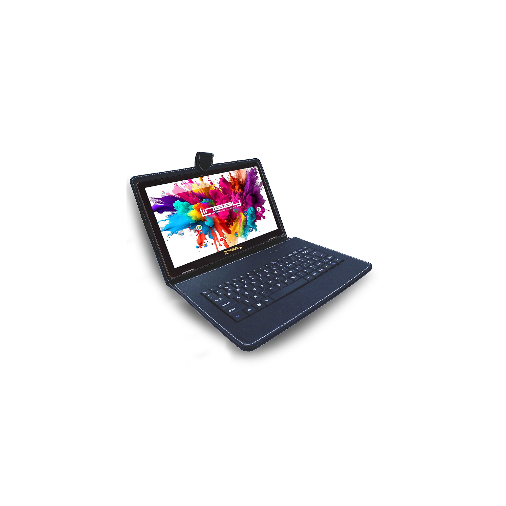 Linsay Octa Core 10.1″ Tablet, 128GB Storage, Android 15, Bundled with Black Keyboard and Stylus Pen (F10IPGBK) Sansujyuku sansujyuku.com