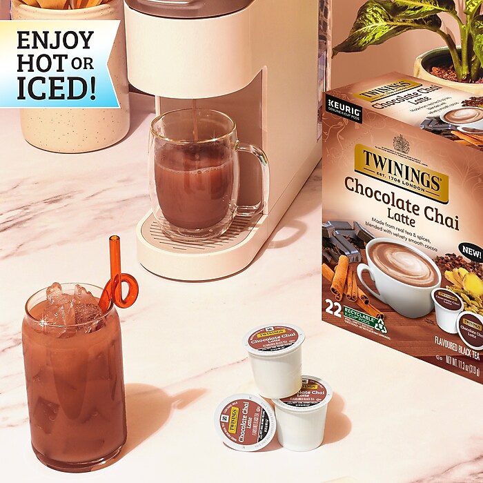 Twinings Chocolate Chai Latte Black Tea, Keurig® K-Cup® Pods, 22