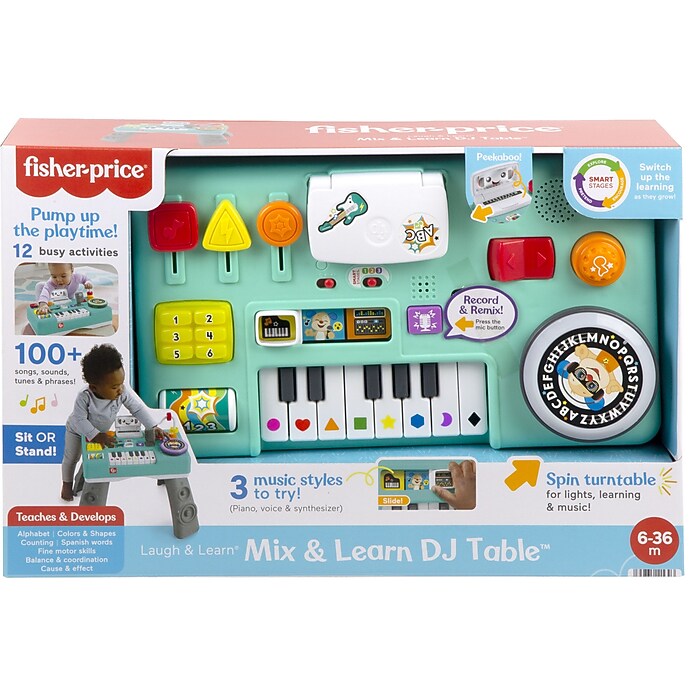 Fisher-Price Laugh & Learn Mix & Learn DJ Table, 2/Pack (HLM43