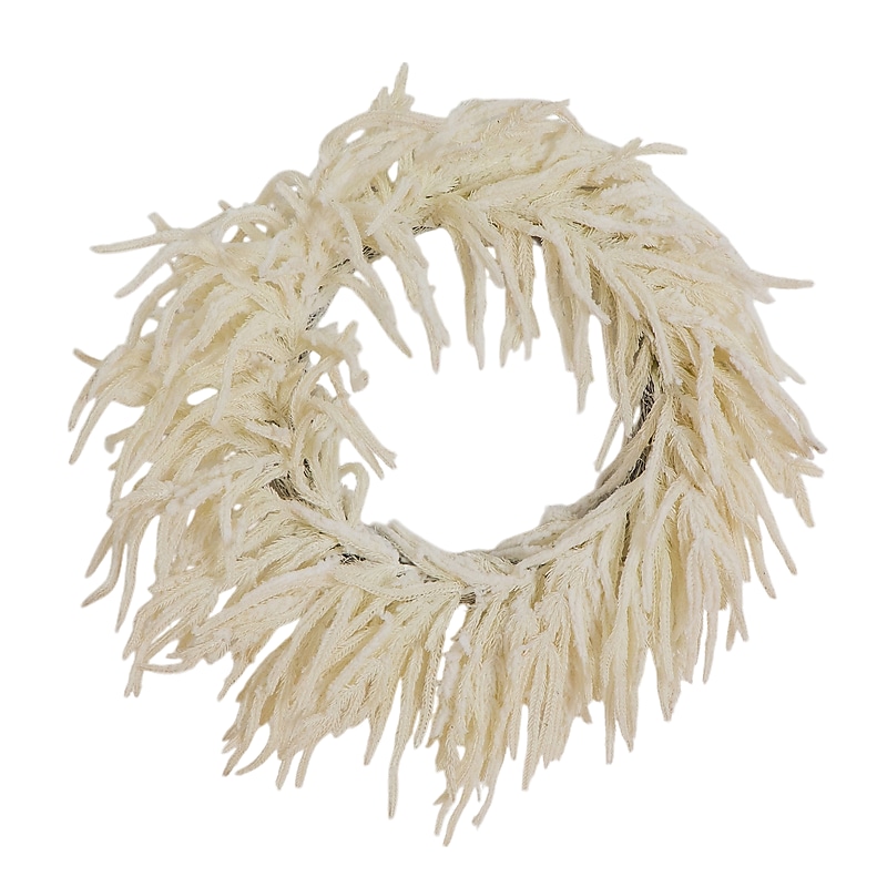 Nearly Natural Artificia Real Touch White Norfolk Island Pine Wreath, 24" (W1403) image 1