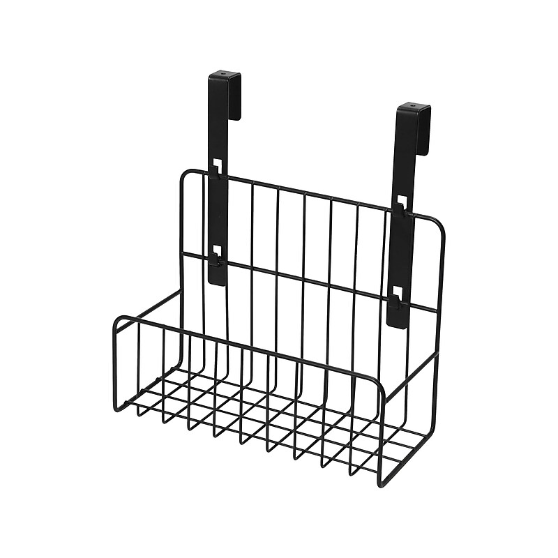Household Essentials Iron Over-the-Door Basket, Black (1274-1) image 1