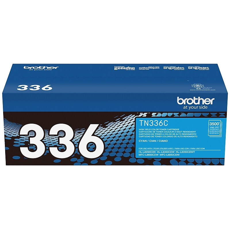 Brother TN-336 Cyan High Yield Toner Cartridge   (TN336C) image 1