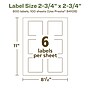 Avery EcoFriendly Laser/Inkjet Square Multipurpose Labels, 2-3/4" x 2-3/4", White, 600/Box (94109)~#|#~FD907D27-DF14-43E5-8642F728E5FAD3EC_sc7