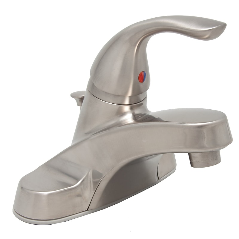 PROFLO 1.2 GPM Centerset Bathroom Faucet with Pop-Up Drain Assembly (PFWSC3017ZBN) image 1
