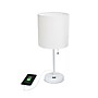 Creekwood Home Oslo 19.5" LED Table Lamp with USB Port, White (CWT-2011-WO-LB)~#|#~FD973E5E-16DF-47E0-98ECBEF3DFD80370_sc7