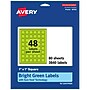 Avery Laser/Inkjet Multipurpose Square Labels, 1" x 1", Bright Green, 3840/Box (94103)~#|#~FD99D0B8-3C6C-429C-8B3775B34FBEC152_sc7