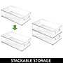 iDESIGN Stackable Plastic Storage Bin, 4" x 14.6"x 8", Clear, 6/Pack (29007M6)~#|#~FD9F7E57-FCD9-4EE0-9A05B370E3273A59_sc7