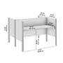 Bush Business Furniture ProBiz 43"H x 63"W Cubicle Workstation, White (100871CG-17)~#|#~FDA71748-2DC7-41A5-9F99BD0502E3324E_sc7