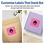 Avery Laser/Inkjet Arched Square Multipurpose Labels, 2" x 2-3/16", Bright Pink, 480/Pack (94124)~#|#~FDA95CBF-9D1F-46C1-94AF3ED1699A0A8E_sc7