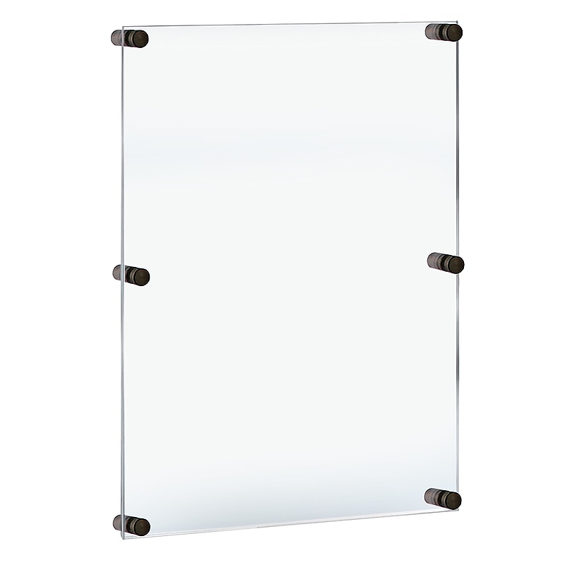 Azar Poster Holder, 24" x 36", Wall Mounted, Black Acrylic (105536-BLK) image 1