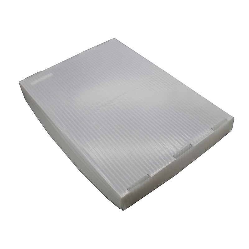 Flipside Postal Tote Lid, Rectangular, Translucent White, 4/Pack (40202) image 1