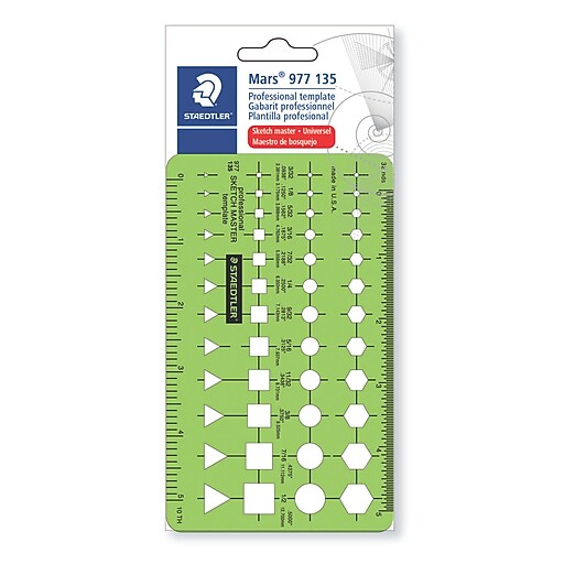 Staedtler Mars Sketch Master Template, Green (977 135) | Staples