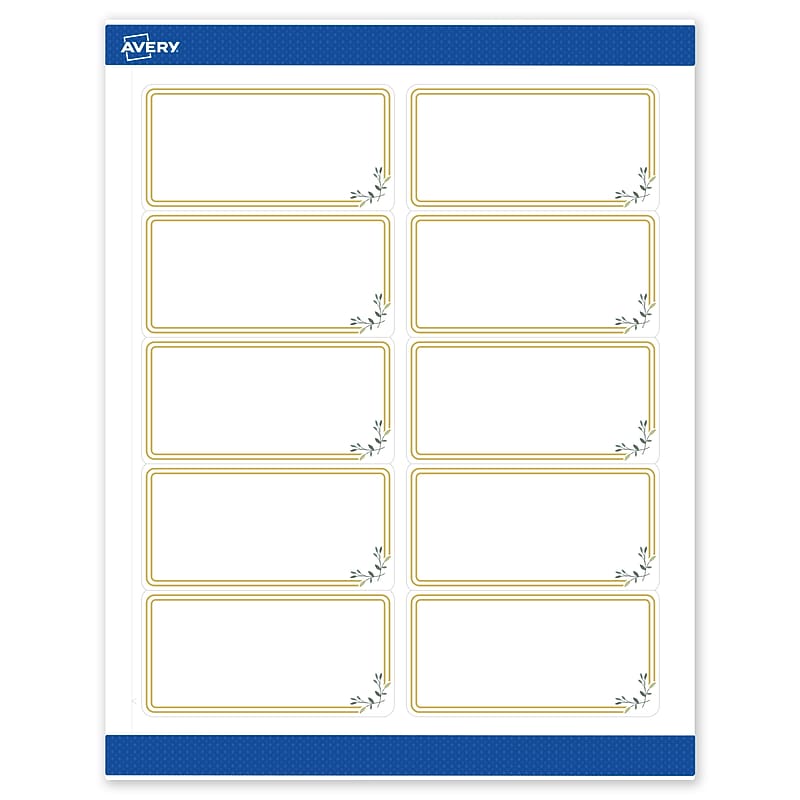 Avery Laser/Inkjet Rectangle Multipurpose Labels, 2" x 4", White, 100/Pack (S00DMZ) image 1