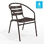 Flash Furniture Lila Metal Restaurant Stack Chairs, Bronze, 4/Pack (4TLH017CBZ)~#|#~FDC7C97B-0882-4225-AC387555253FC78A_sc7