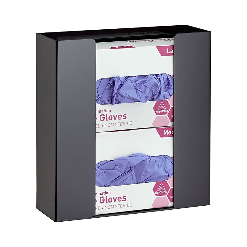 Viva Comfort 2 Box Glove Dispenser, Black (902-02-BLK) image 1