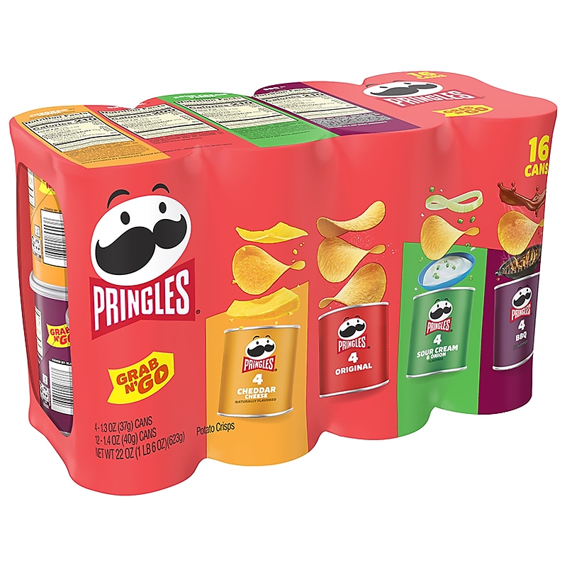 Pringles Grab & Go Multipack, 22 oz., 16 Cans/Carton (3800027372) image 1