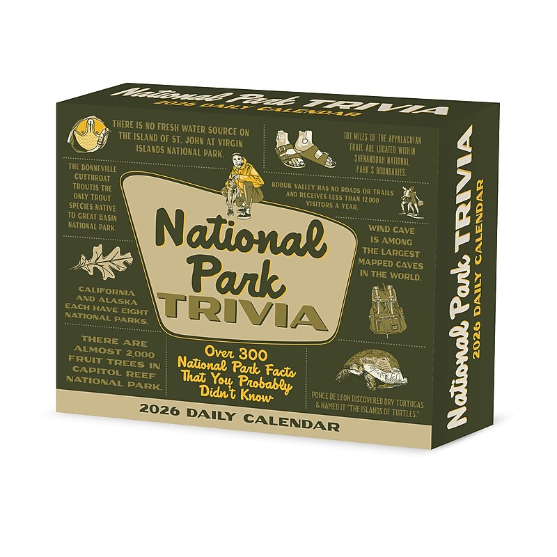 2026 Willow Creek National Park Trivia 6.125" x 5.25" Day-to-Day Calendar, Reversible (54314X) image 1