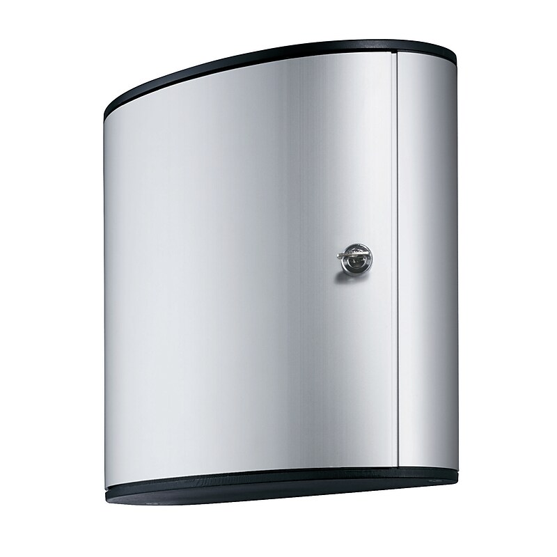 Durable Stylish Brushed Aluminum 36 Key Cabinet System, Gray (1952-23) image 1