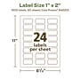 Avery EcoFriendly Laser/Inkjet Rectangle Multipurpose Labels, 1" x 2", White, 1200/Box (94220)~#|#~FDD51CA1-B7B2-4915-B4F01746894EABEA_sc7