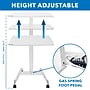 Mount-It! Height Adjustable Rolling Laptop Desk, Holds 17 lbs., White (MI-7997)~#|#~FDDC7CF4-9386-4885-8AD5AA7C677BCF5A_sc7