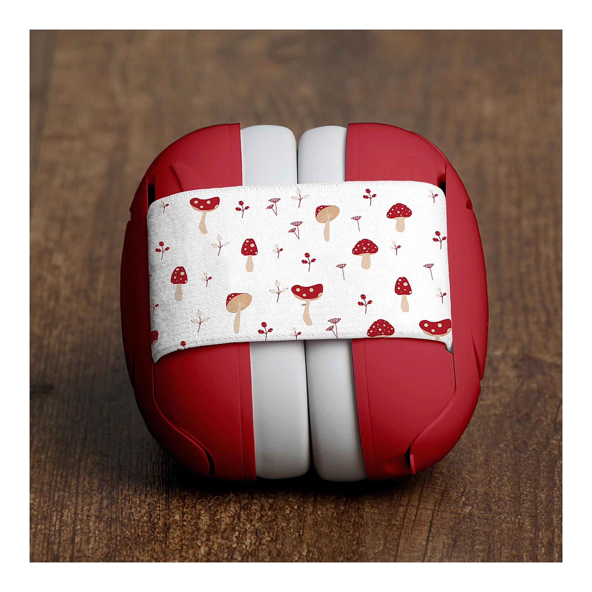 FDMT Baby Protective Earmuffs, Scarlet Mushrooms (MNO4282000) Sansujyuku sansujyuku.com