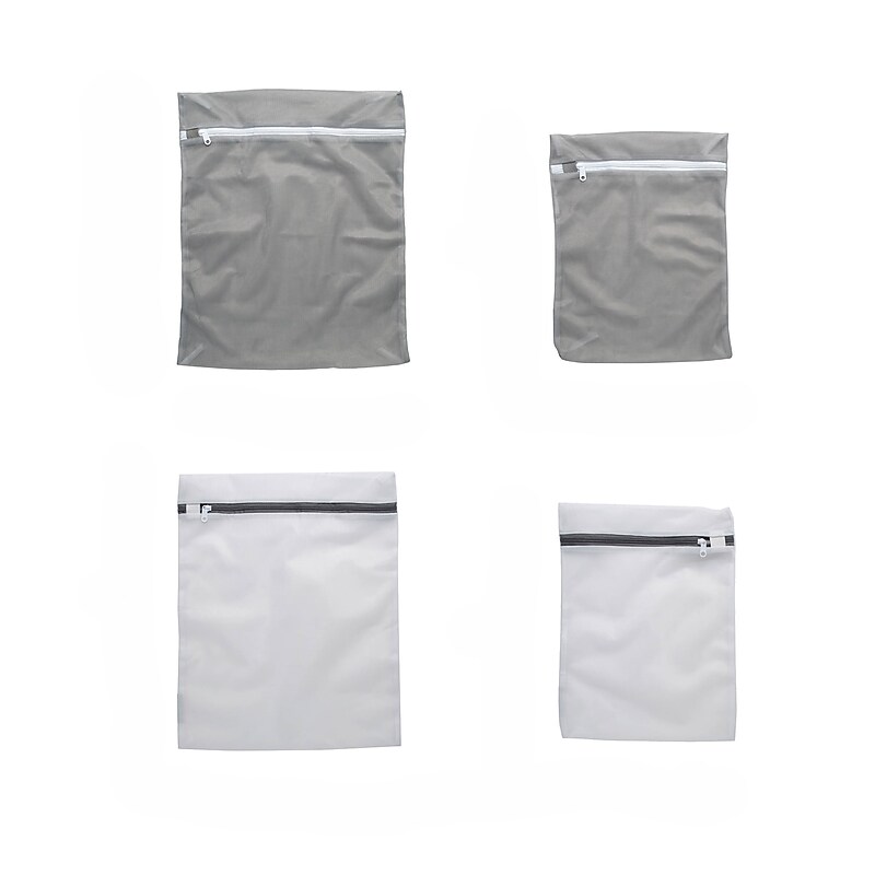 Laundry 360 Active Wear Wash Bag Set, Gray/White, 4 Bags/Pack (W-82470) image 1
