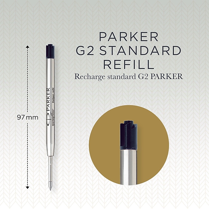Parker Quinkflow Ballpoint Pen Refill, Black Ink, 10/Pack (2119153