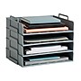 Mind Reader Plastic Side Loading Stackable Letter Tray, Letter Size, Gray, 4 Pieces (DANSTACK4-GRY)~#|#~FDFF87FB-CF91-4765-B41767E89C566220_sc7