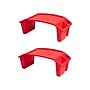 Mind Reader 10.75" x 22.25" Plastic Kids' Lap Desk Activity Tray, Red, 2/Pack (2KIDLAP-RED)~#|#~FE0ADFC2-BD19-4D82-A35E7FC5B0022008_sc7