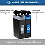 Commercial Zone Avante Series Polyethylene Dual-Stream Trash and Recycling Center, 60 Gallon, Black (787206MSA)~#|#~FE0B65BA-1461-4564-9FB90BCDA109C510_sc7
