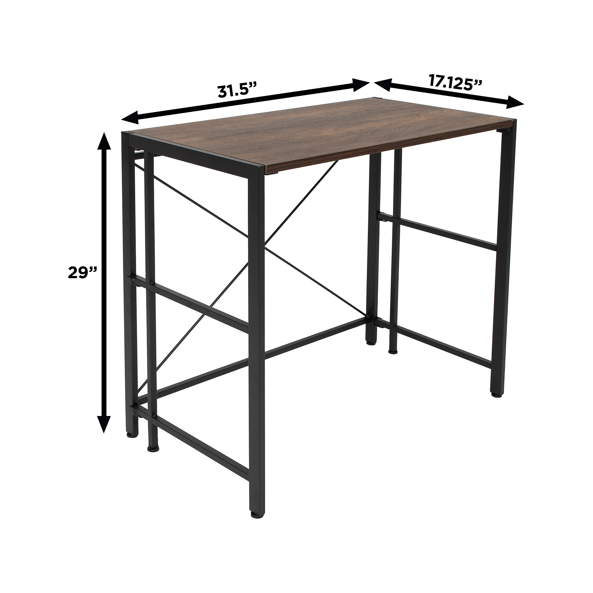 Advantus Flipshelf 32″W Computer Desk, Wood Grain/Black (39338) Sansujyuku sansujyuku.com