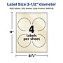 Avery Pearlized Ivory Circle Multipurpose Labels, 3.5" Dia., Ivory, 400/Box (94514)~#|#~FE0C92C4-E43F-4C0A-BCFA65F61374F3C9_sc7