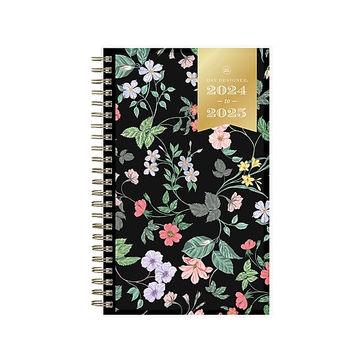 20242025 Blue Sky Day Designer Somerset Black 5" x 8" Academic Weekly & Monthly Planner