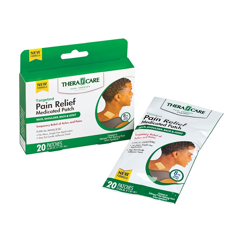 TheraCare Pain Relief Medicated Patch, 20 Patches/Pack (24-90720) image 1