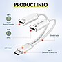 Delton 15EC Wired Earbuds & 2-in-1 USB-C Splitter Adapter Bundle, White (DWH15ECWHKT1)~#|#~FE0FB90E-744F-4749-AEA26C6760499EDC_sc7
