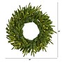 Nearly Natural 24-in Long Pine Artificial Christmas Wreath with 35 Clear LED Lights (W1115)~#|#~FE0FF3B3-C73C-4C5F-8A9B921B568564C6_sc7