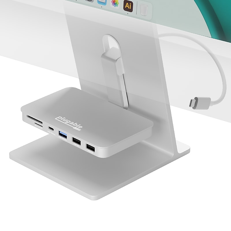 Plugable 6-Port USB-C Mounted Hub For Apple iMac (AD-6IN1) image 1