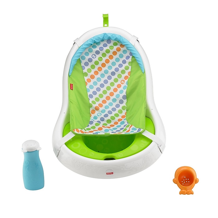 ※Baby Fisher-Price 4-In-1 Sling 'N Seat Tub, Green (CHM32) | Staples