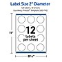 Avery Circle Multipurpose Labels, 2" Dia., White, 120/Pack (19479370537)~#|#~FE124D69-7CE5-4A5E-B005211C5DA35F24_sc7