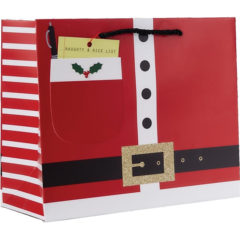 JAM Paper Santa's List Large Gift Bags, 120/pack (526BXLT5861) image 1