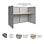 Bush Business Furniture Easy Office Cubicle Desk with Low Panels, Natural Elm (EOD260NE-03K)~#|#~FE128501-1D0D-4F68-A6517B00BC089D4C_sc7