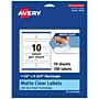 Avery Laser/Inkjet Rectangle Multipurpose Labels, 1-1/2" x 3-3/4", Clear, 100/Pack (94205)~#|#~FE131FF3-0556-4E43-BC6C7DEDFA253A34_sc7