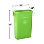 Alpine Industries Polypropylene Recycling Bin, 23 Gallon, Lime Green  (ALP477-LGRN)~#|#~FE149613-B4B8-4210-80B716AB8F6C3A33_sc7