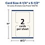 Avery Integrated Cards, 4.25" x 5.5", Matte Ivory, 50/Pack (95278)~#|#~FE25F8A3-A0CD-4C4E-982326A28859091E_sc7