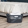 Mind Reader 10.57-Gallon Laundry Basket with Handles, Plastic, Gray (HHAMP40-GRY)~#|#~FE2AD44E-7B8F-4EF3-8B9C62EEB96E7D31_sc7