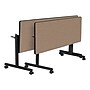 Regency Kobe Flip Top 48"W x 24"D Rectangular Training Room Table, Laminate, With Wheels, Noble Oak (MKFT4824NO)~#|#~FE2E9929-5E44-4E9A-8D042E8BACBCA8AD_sc7