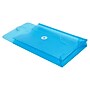 JAM Paper Premium Plastic Filing Envelope with Button & String Closure, 6 1/4" x 9 1/4", Blue, 3/Pack (472B1BUX3)~#|#~FE30B5FF-63C7-4D27-A9CDB03750633FBA_sc7