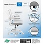 Boss Flip Arm Ergonomic Mesh/Fabric Swivel Task Chair, Gray/White (B6366WT-GY)~#|#~FE31249E-1DFB-4F19-B2C8674E5C55D8BE_sc7