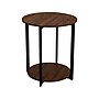 Household Essentials Jamestown 21"Dia. Laminate Round End Table, Mid-Century Walnut/Black (8121-1)~#|#~FE37F253-34DB-4134-8B6ECEAE81DEB126_sc7